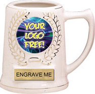 White Ceramic Custom Insert Award Mug