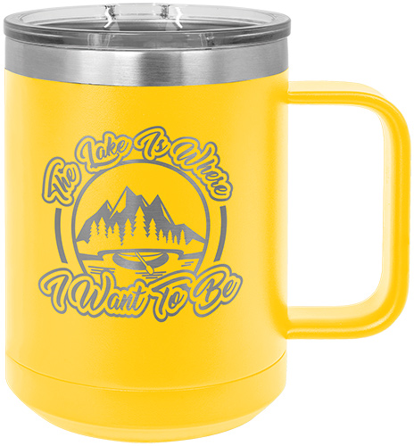 Polar Camel 15oz Handled Coffee Mug - Yellow