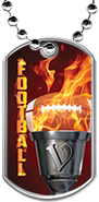 Football Flaming Torch Dog Tags