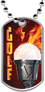 Golf Flaming Torch Dog Tags