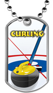 Curling Dog Tags
