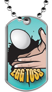 Egg Toss Dog Tags