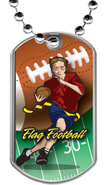 Flag Football Dog Tags