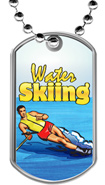 Water Skiing Dog Tags
