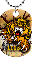 Lion Mascot Monster Dog Tag