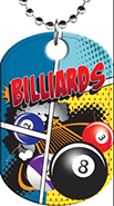 Billiards Monster Dog Tag