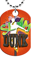 Basketball Slam Dunk Monster Dog Tag