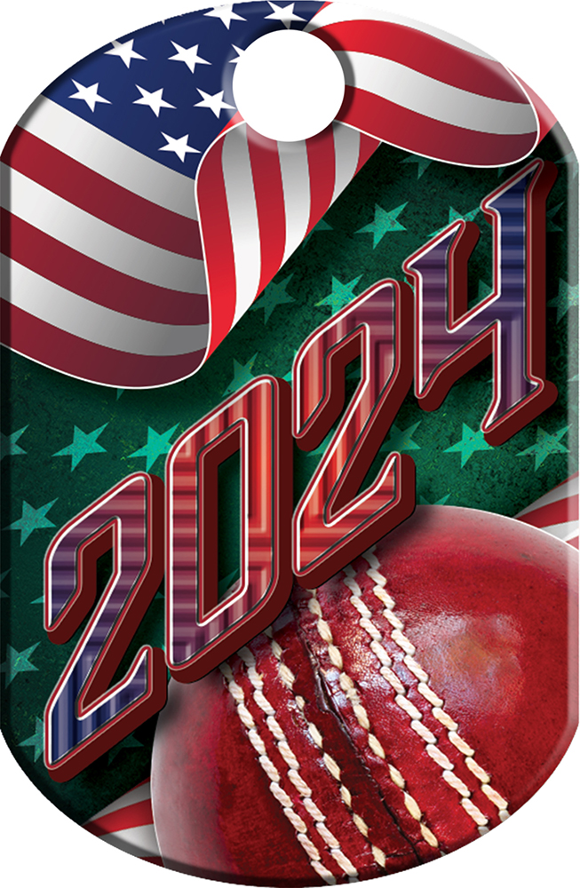 Cricket 2024 US Flag Monster Dog Tag