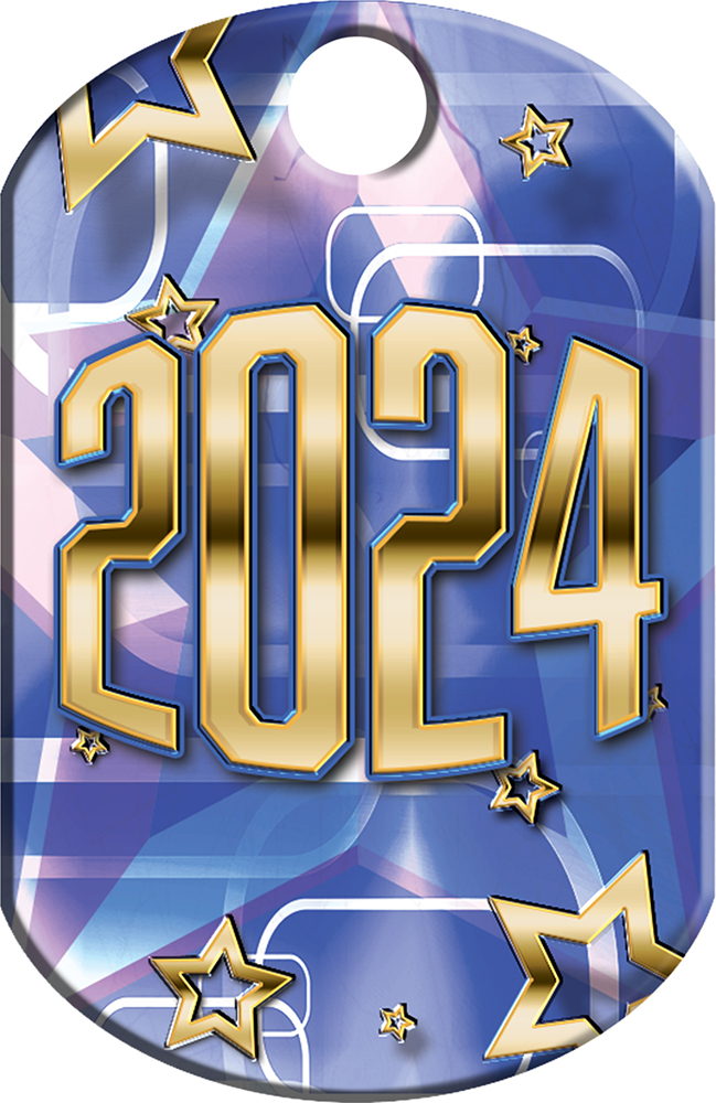 2024 Star Shine Monster Dog Tag - Blue