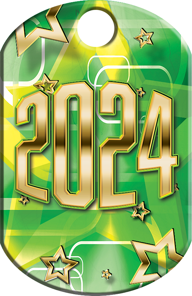 2024 Star Shine Monster Dog Tag - Green