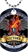 Victory Torch Monster Dog Tag