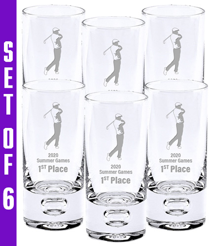 3 oz Lead Free Crystal Shot or Vodka Glasses - Set of 6