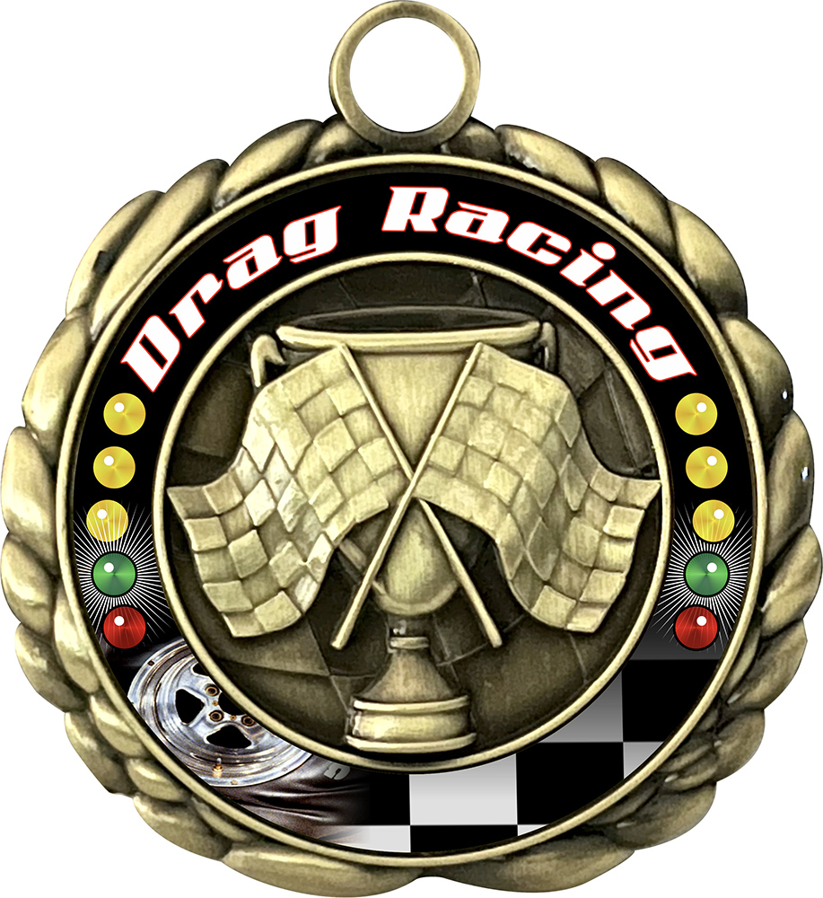 Drag Racing Wraparoundz Insert Medal
