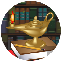 Education- Lamp of Knowledge Insert