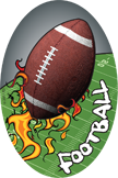 Football- Flame Oval Insert