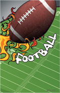 Football- Flame Plaque Insert