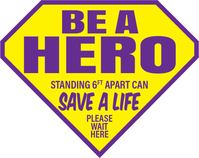 Be A Hero Floor Decal - 17x13.5 inch