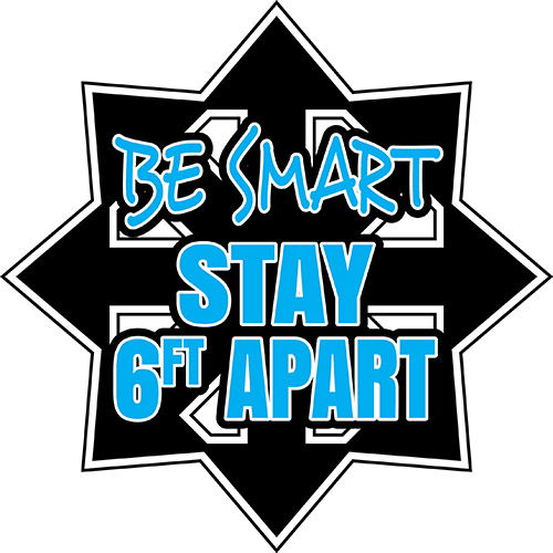 Be Smart Stay 6ft Apart Floor Decal - 12 inch