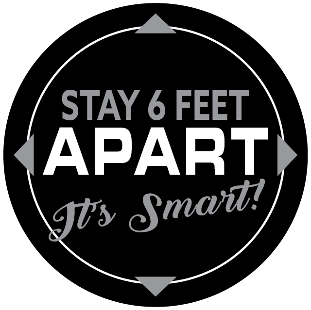 Stay 6ft Apart It's Smart Floor Decal - 17 inch