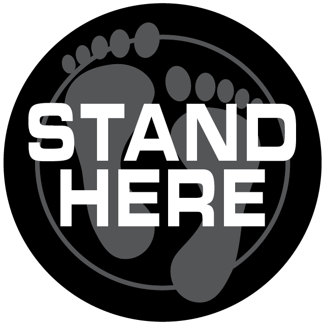 Stand Here Floor Decal - 17 inch