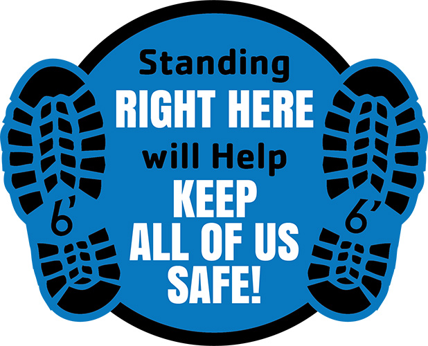 Standing Right Here Will Help Floor Decal - 17x13.75 inch