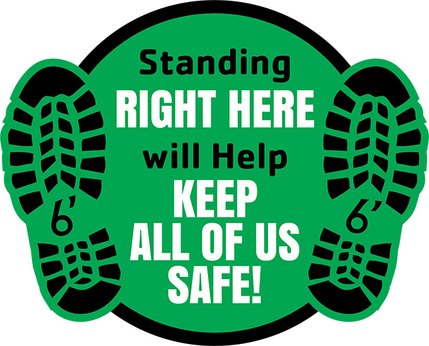Standing Right Here Will Help Floor Decal - 23x18.5 inch
