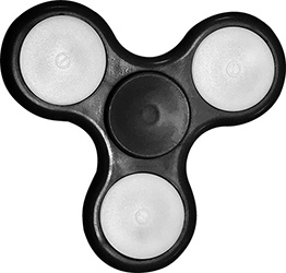 Black Light Up Fidget Spinner