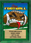Flag Football Full Color KRUNCH Plaque