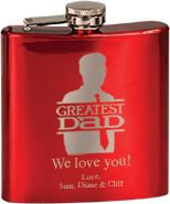 Stainless Steel Flask- Gloss Red Finish