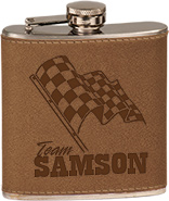 Stainless Steel Flask- Leather