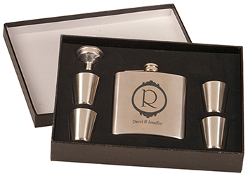 Laserable Flask Gift Set- Stainless Steel