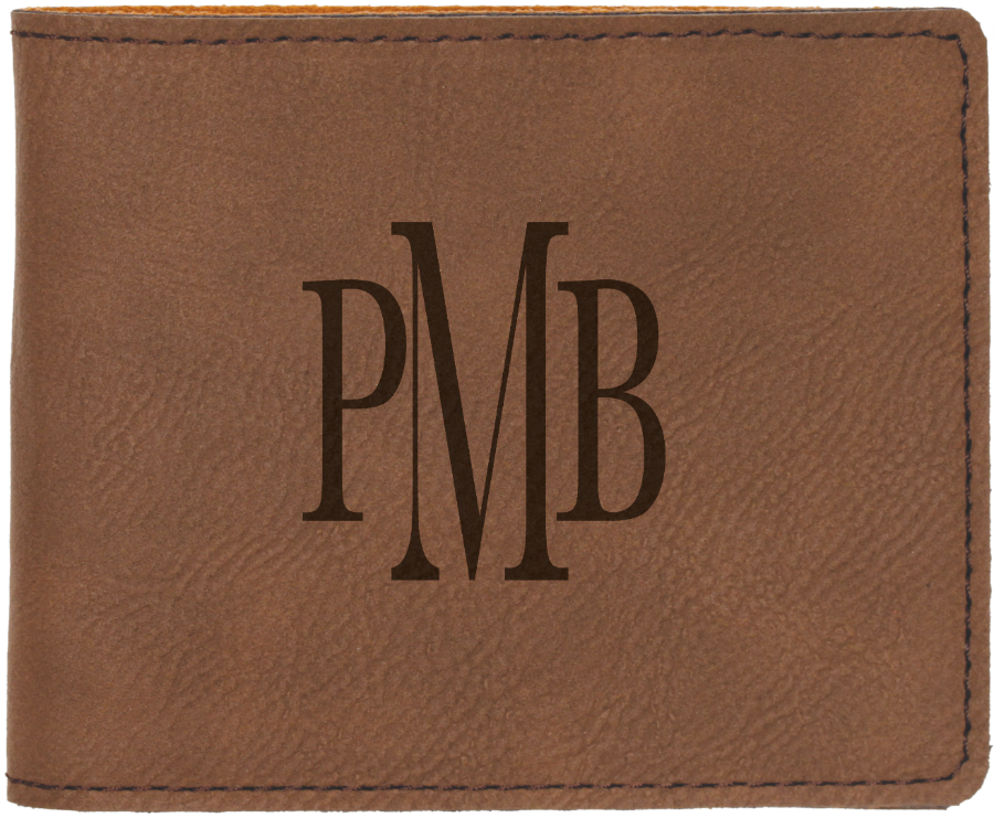 Dark Brown Leatherette Bifold Wallet