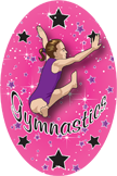 Gymnastics- Female Side Leap Oval Insert