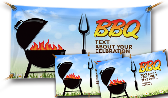 Barbecue Vinyl Banner- Griller