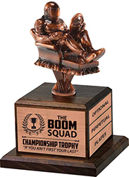 Bronze Finish Armchair Fantasy Racing Sculpture on Walnut Base