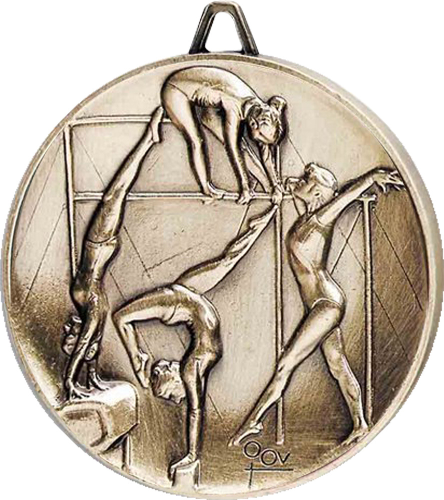 2.5 inch Premium Satin Finish Medal - Gymnastics Female