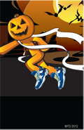 Halloween- Running Pumpkin Plaque Insert