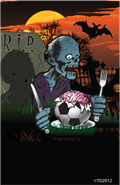 Halloween- Zombie Soccer Plaque Insert
