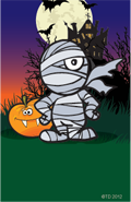 Halloween- Mummy Kid Plaque Insert