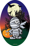 Halloween- Mummy Kid Oval Insert