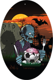 Halloween- Zombie Soccer Oval Insert
