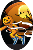 Halloween- Running Pumpkin Oval Insert