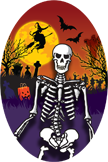 Halloween- Skeleton Oval Insert