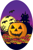 Halloween- Haunted House Oval Insert