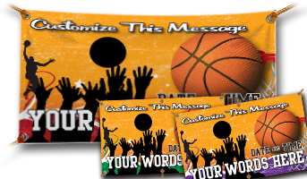 Basketball Vinyl Banner- Hoop