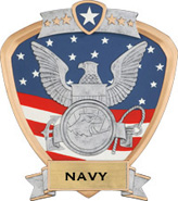 Navy Sport Legend Shield Resin Trophy