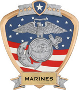 Marines Sport Legend Shield Resin Trophy