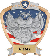 Army Sport Legend Shield Resin Trophy