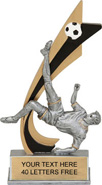 Soccer Painted Banner Resin Trophy - Male