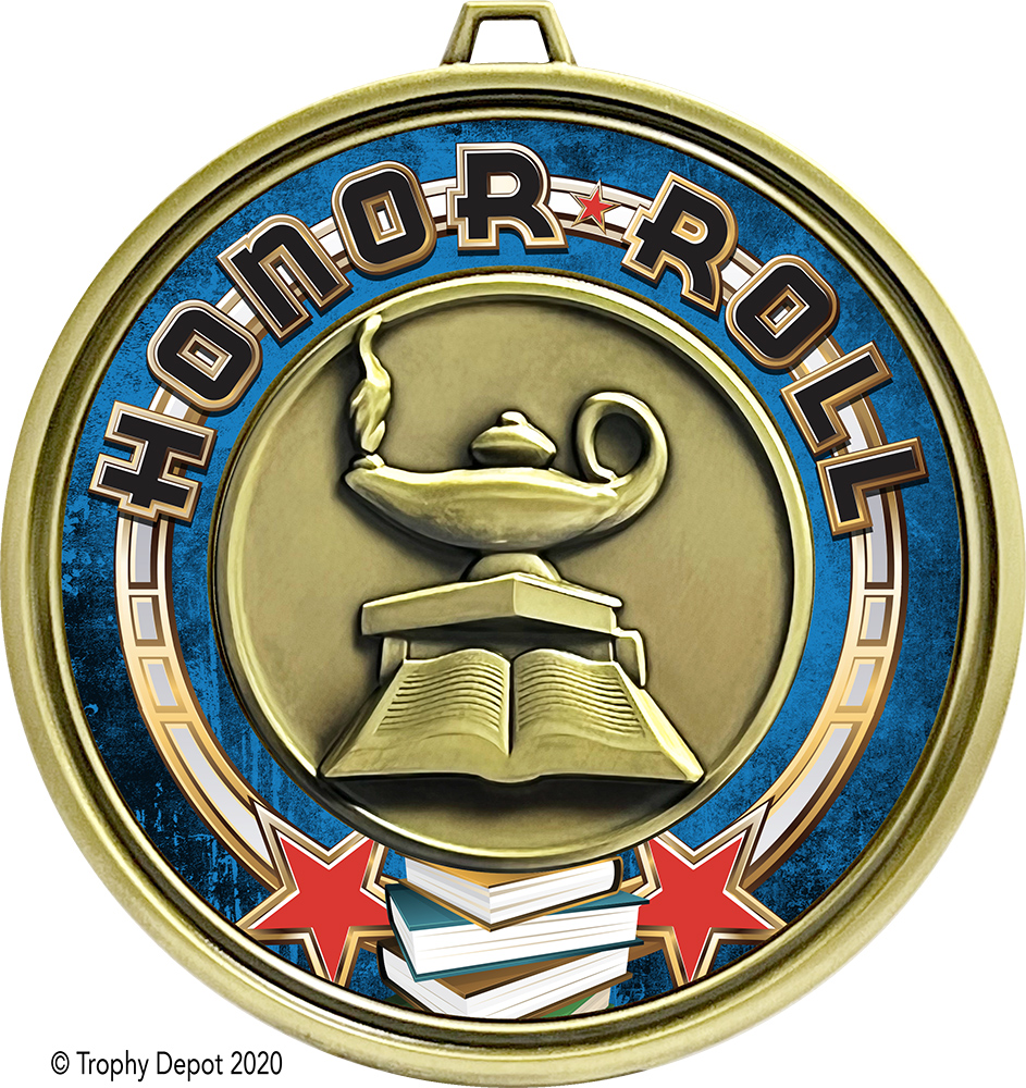 3 inch Eclipse Insert Medal - Honor Roll